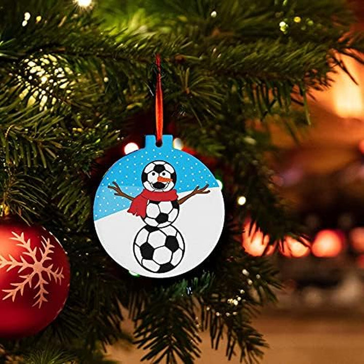Soccer Ceramic Ornament | Snowman Christmas Ornament